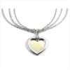 TWO-TONE HEART NECKLACE (WFM-38510)