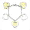 TWO-TONE HEART CHARM BRACELET (WFM-38511)