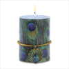 PEACOCK CANDLE WITH CHARM (WFM-38545)