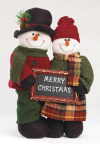 PLUSH SNOWMAN COUPLE W/SIGN