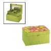 FLORAL FABRIC JEWEL BOX/MIRROR