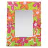 FLORAL FABRIC FRAMED MIRROR