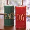 2 PC. XMAS JOY PEACE CANDLES