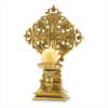 GOLD PAINT CROSS VOTIVE HOLDER