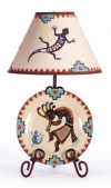 Kokopelli Plate/Lamp Set