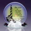 Glass Psalm 27:1 Candleholder