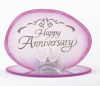 Glass Happy Anniversary Candleholder