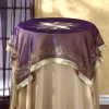 PURPLE TABLECLOTH/TASSELS 40