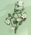 PR METAL MAGNOLIA CANDLEHOLDER