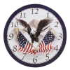 Wood Eagle and Flag Clock