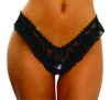 PLUS SIZE CROTCHLESS LACE PANTY