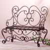 HAMMERED IRON GARDEN BENCH