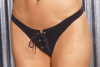 Plus Size Lace Up Thong