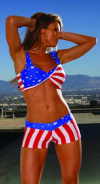 DIS STARS & STRIPES CHEEKY SHORTS & TOP SET