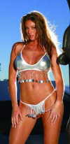 BANGLE LAME BRA & THONG SET