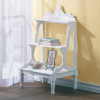 DISTRESS WHITE PLANT STAND