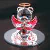 JAN. GLASS ANGEL BEAR W/HEART