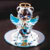 DEC. GLASS ANGEL BEAR W/HEART