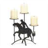 COWBOY ON HORSE CANDLEHOLDER