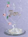 GLASS 'MOM' HEART