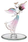 GLASS ANGEL W/ ROSE