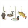 HUNTING LODGE ORNAMENT SET-4