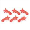 6PC RED SHOOTING STARS ORNAMNT