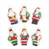 SET OF 6 SANTA ORNAMENTS