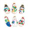 SET OF 6 SNOWMAN ORNAMENTS