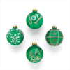 SET OF 4 GLASS BALLS ORNAMENT