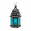 LANTERN WITH BLUE GLASS