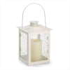 IVORY GLASS LANTERN-LARGE