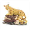 PORCELAIN LEOPARD FIGURINE