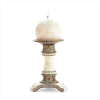 MARBLE CANDLEHOLDER W/CANDLE