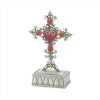 PEWTER CROSS JEWELRY BOX