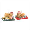 SET OF 2 XMAS PUPPIES ORNAMENT