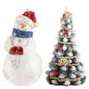 Snowman and Christmas Tree Candles