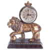 Antique-Look Lion Desk Clock