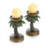 PR. PALM TREE CANDLEHOLDERS