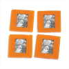 ORANGE PHOTO FRAME COASTER 4PC