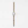 2 TONE LINK BAND JEWEL WATCH