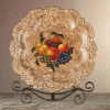 Porcelain Antique-Finish Fruit Design Plate