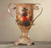 34666 Porcelain Antique-Finish Fruit Design Urn