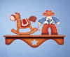 Cowboy and Rocking Horse Wall Shelf