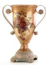 Porcelain Antique-Finish Rose Urn
