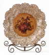 Porcelain Antique-Finish Rose Plate