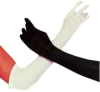 A PAIR OF LONG SATIN GLOVES