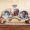 Christmas Plate Set with Rack