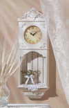 La Cote D’Azur Wood Wall Clock/Shelf