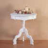 34708 Distressed White Wood Round Table